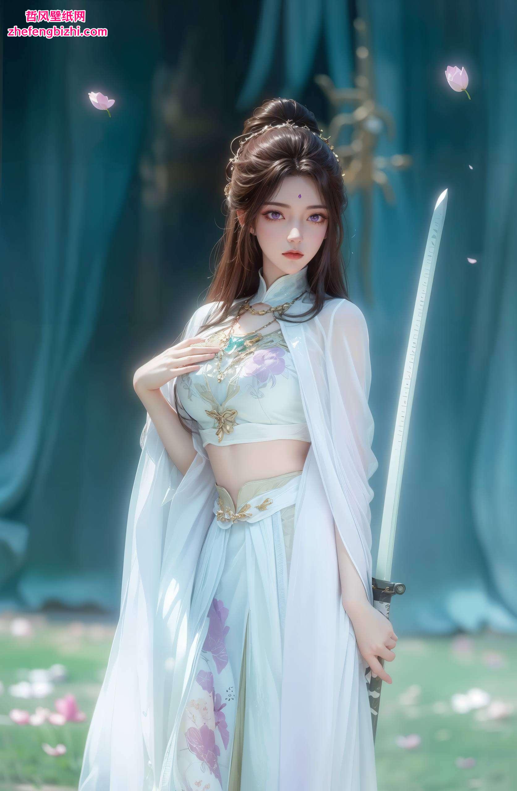 国漫美女月婵的倩影在屏幕上轻轻舞动都像是夜空中最亮的星辰