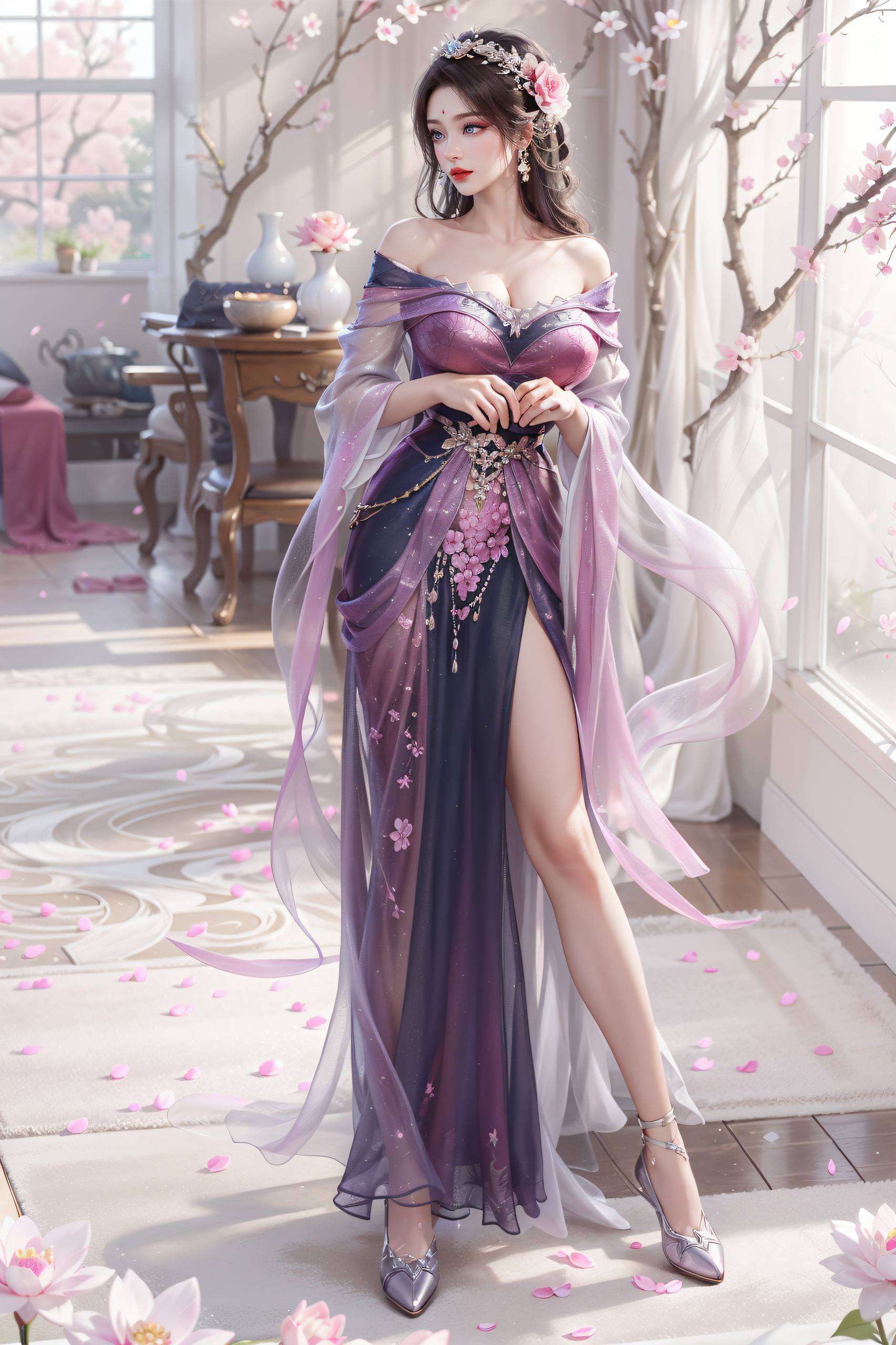 引人入胜那里的女神与美女