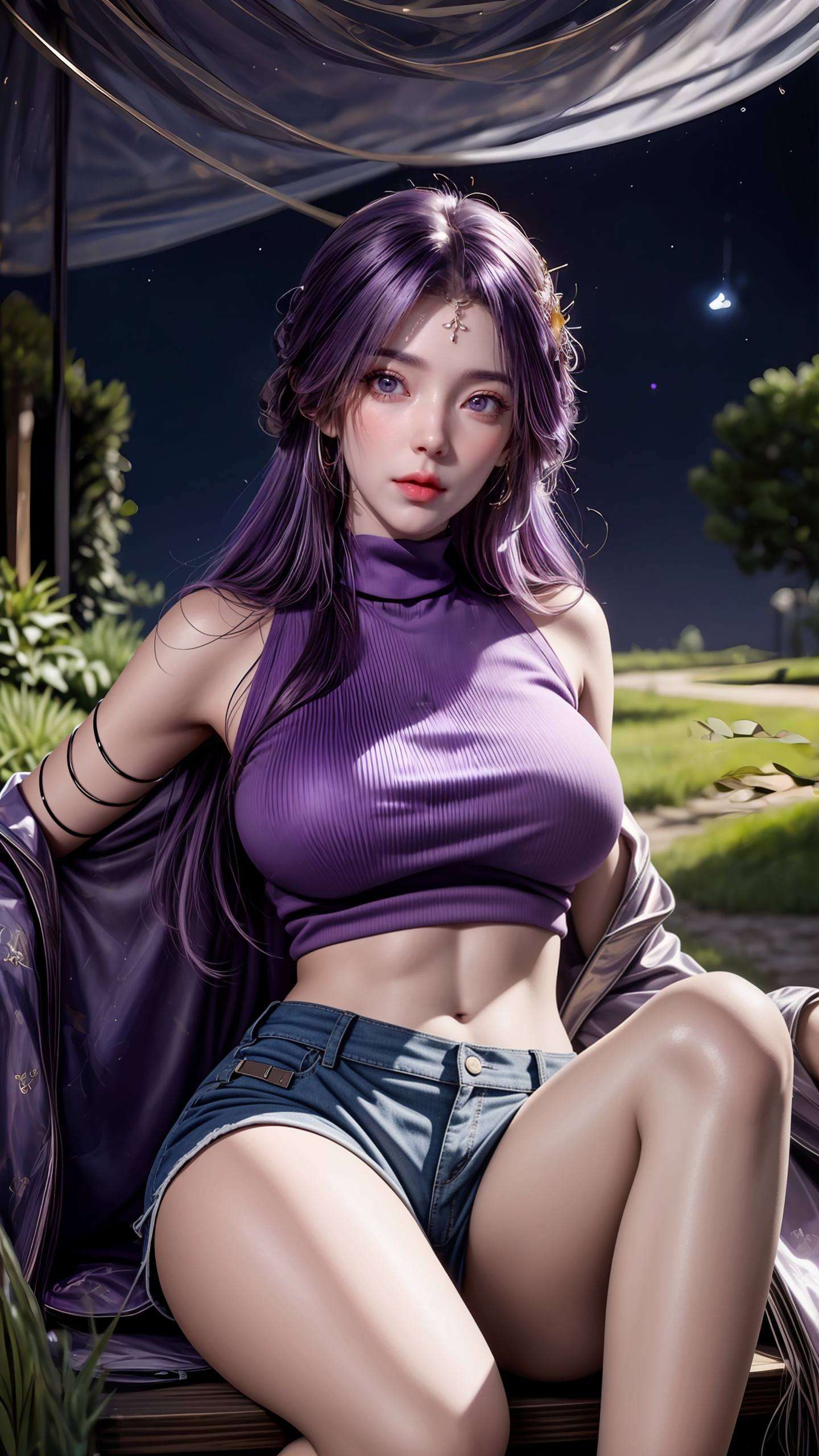 又带着点小可爱的坚定简直让人心花怒放！看这国漫女神的灵动眼神