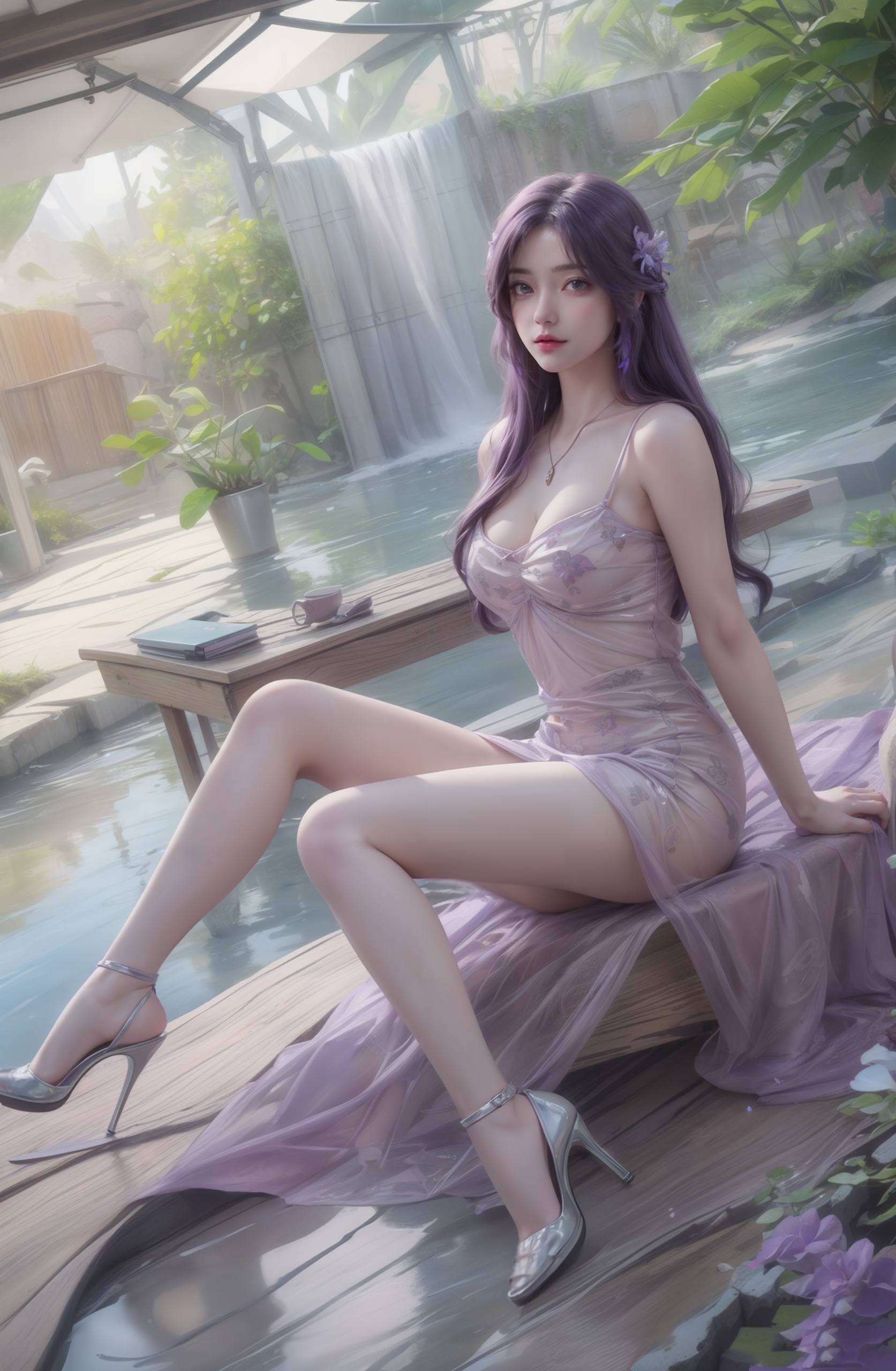 她那如水的眼眸、婉约的身姿都能让人仿佛置身于一个完美的幻想世界