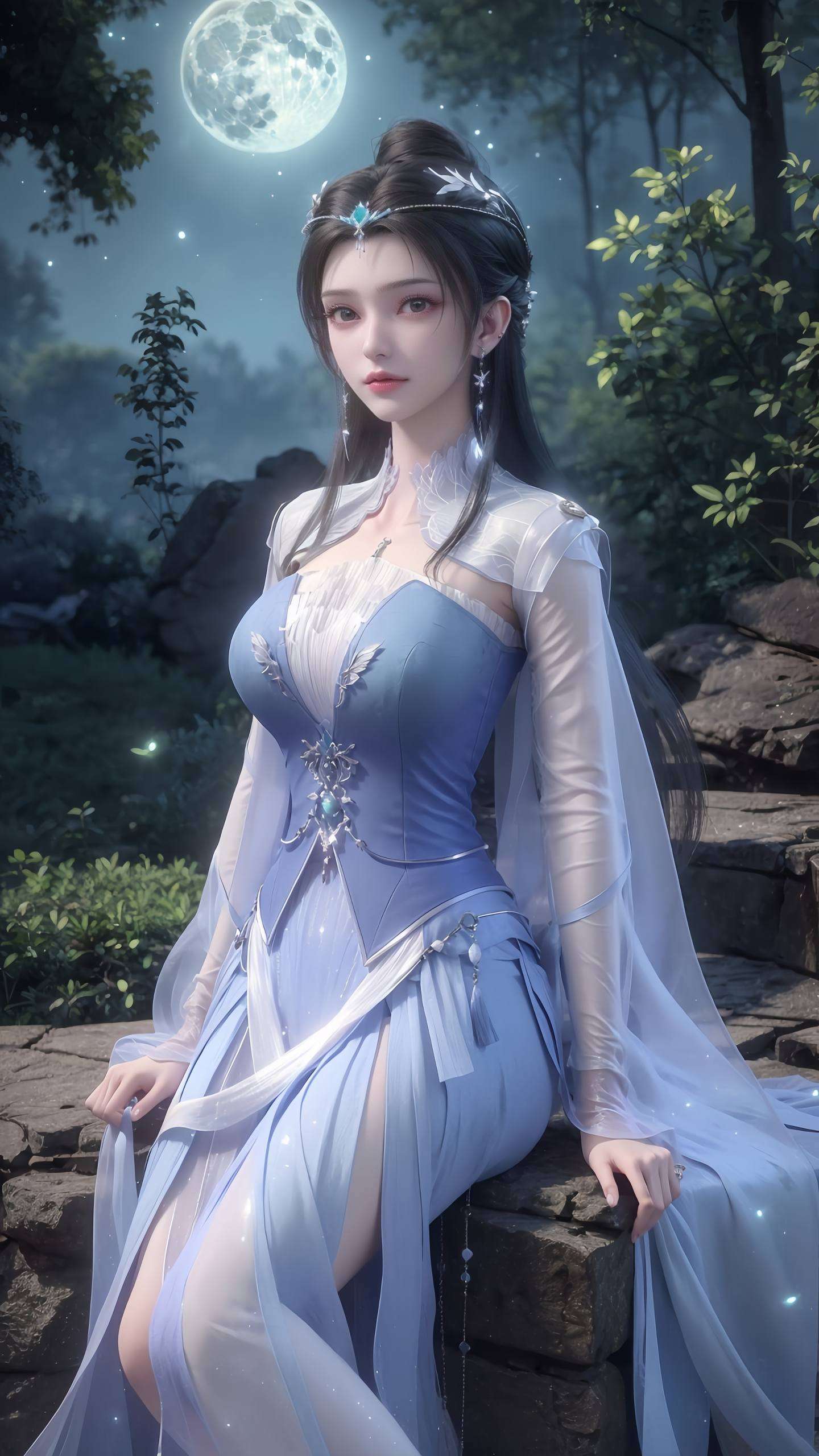 国漫之美将她的婉约之美融入苹果桌面