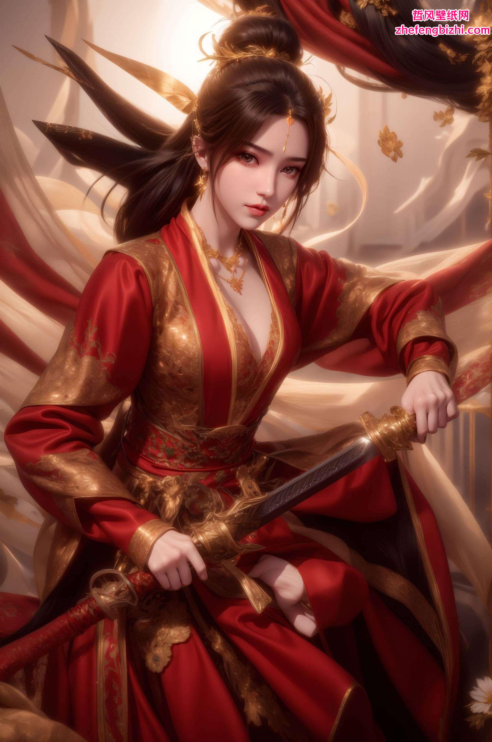 让她的每一个眼神、每一个表情都生动逼真这款李慕婉戴头冠的壁纸图片