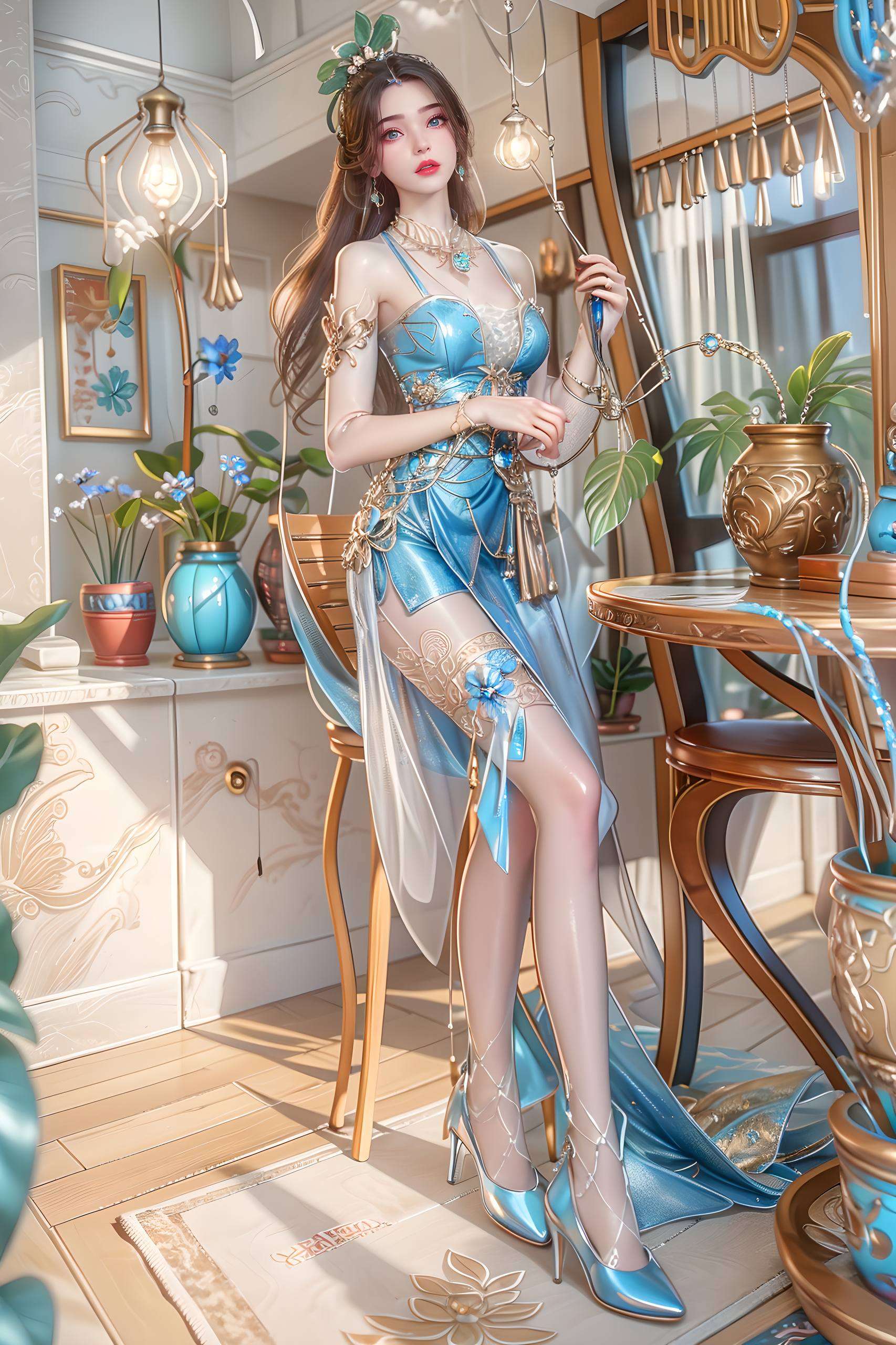 那如梦似幻的玄幻背景这不只是动漫美女