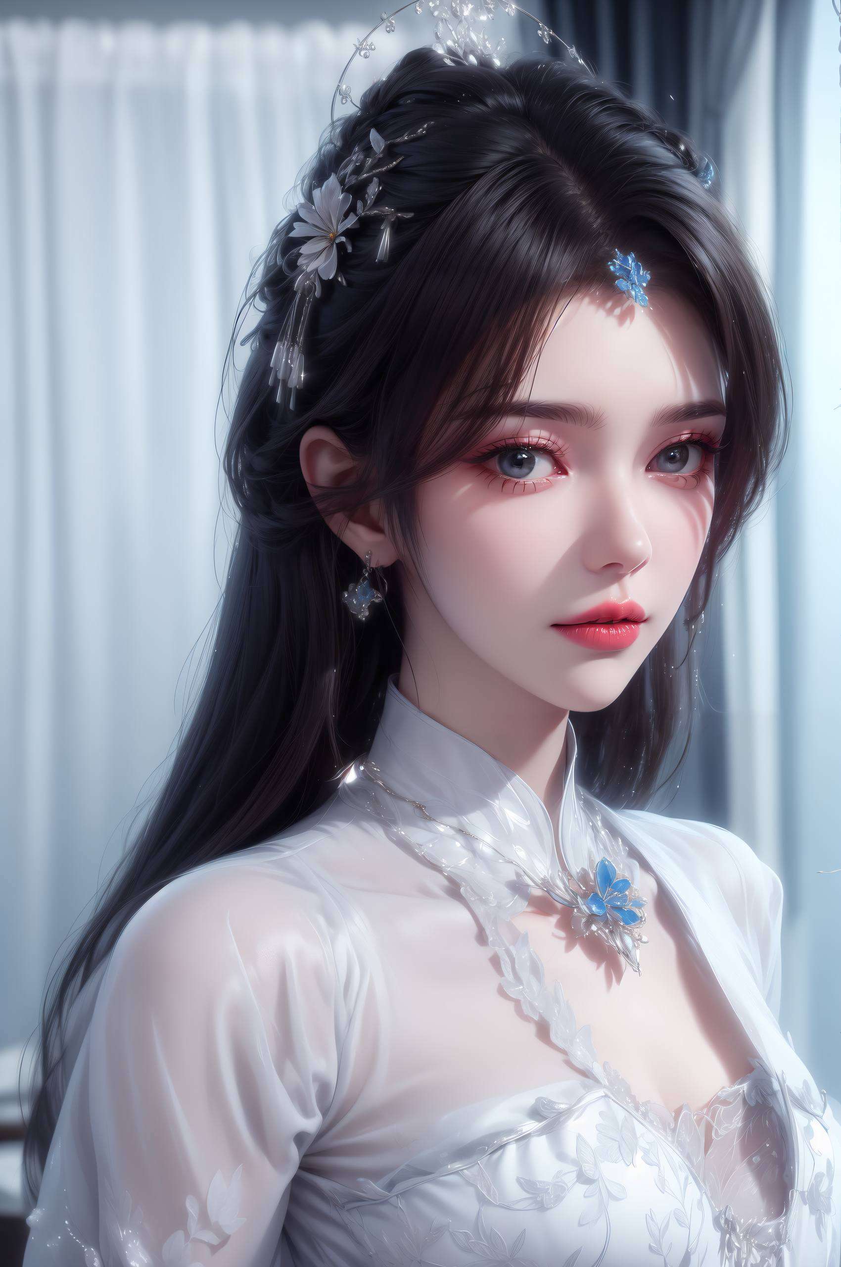 不仅彰显了国漫的细腻画风她的形象如同《仙逆》中的一款美丽风景