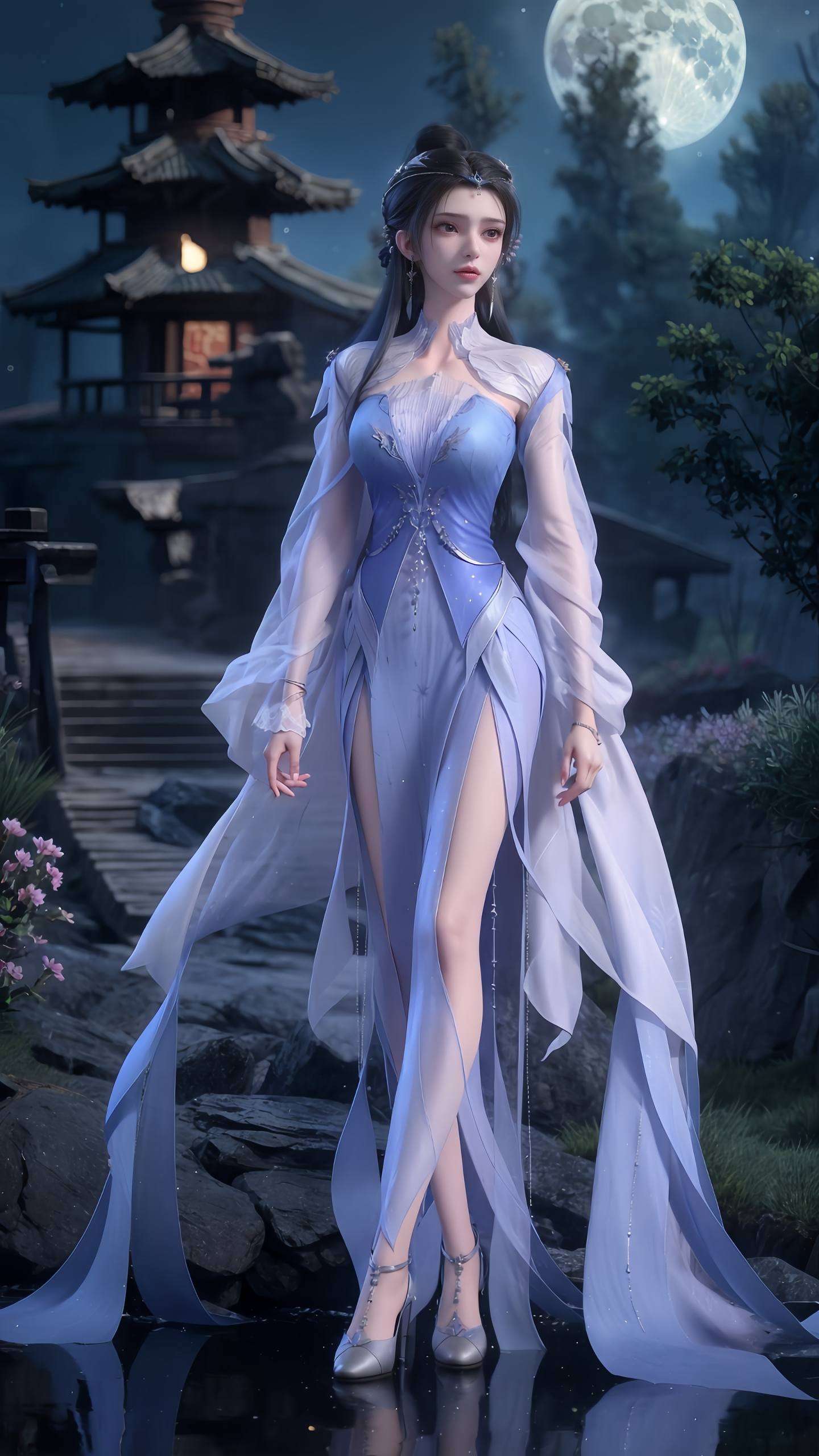 每天都充满活力！💖✨今天给大家带来一款超级Q萌的AI生成壁纸——李慕婉动态壁纸图片来啦！这位来自国漫《仙逆》的仙气女神