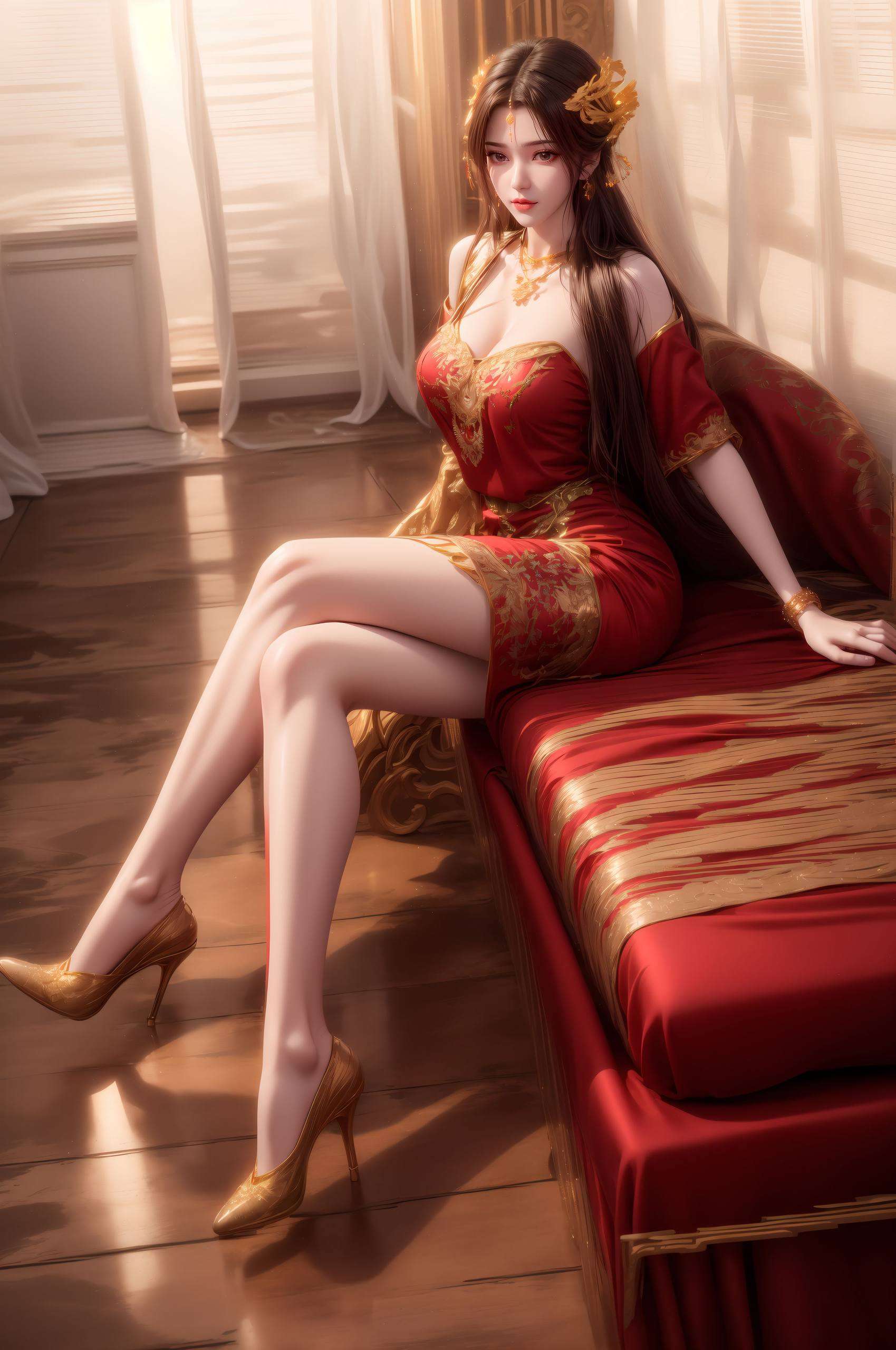 李慕婉以其独特的魅力而这幅结婚壁纸