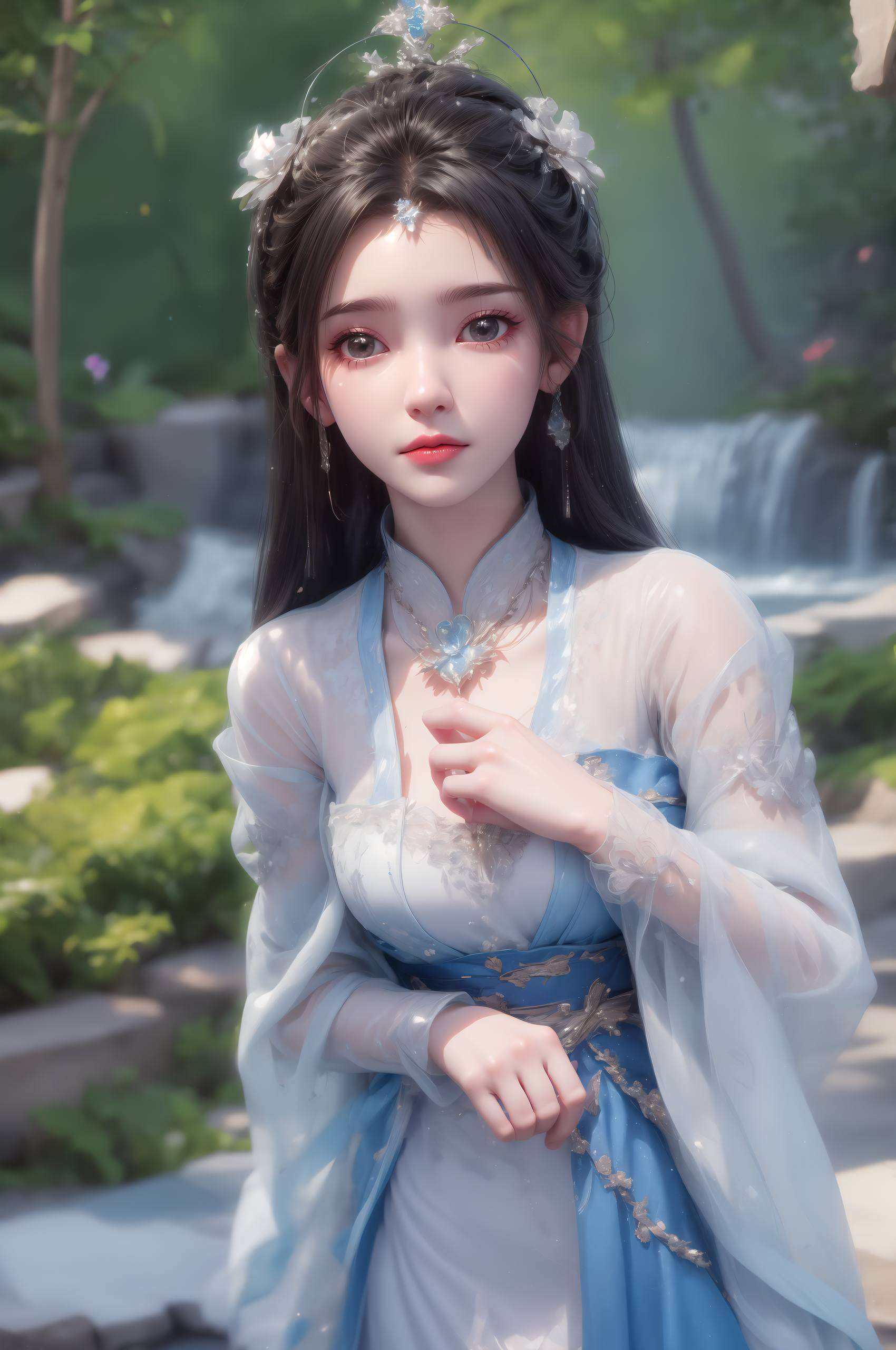 还有点小调皮呢！想象一下这样的国漫美女