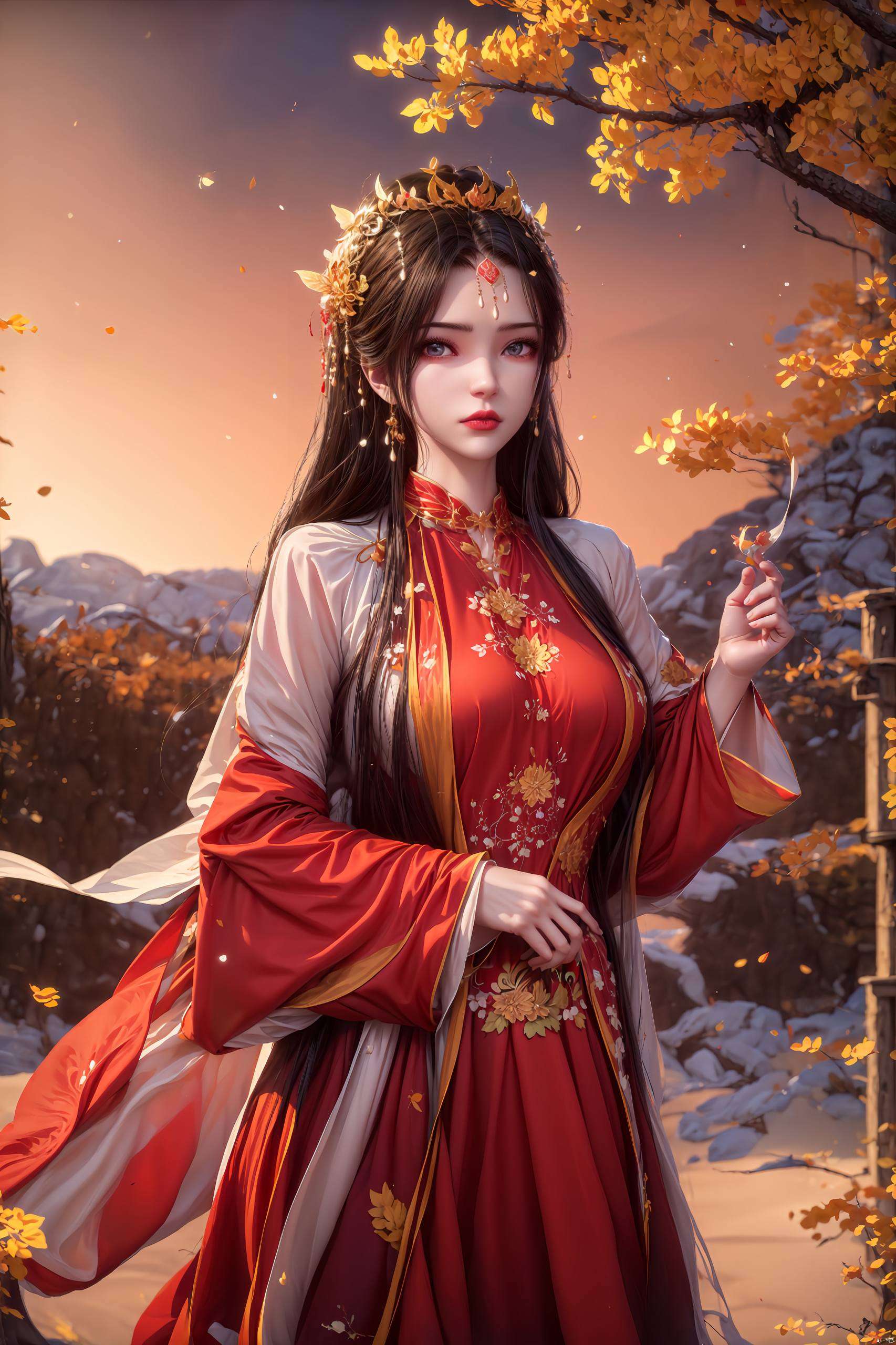 还有点小调皮呢！✨快来看看这款融合了玄幻元素、充满国漫风情的可爱壁纸每天都被美美的李慕婉陪伴哦！🌈💖