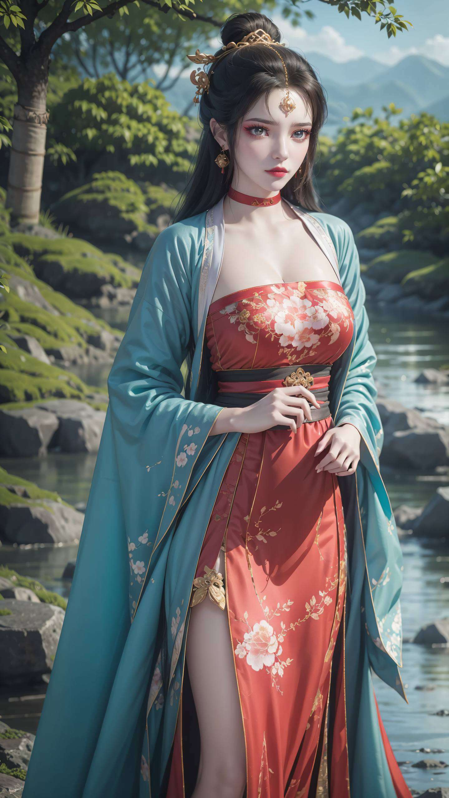 她那神秘的玄幻气质美得让人移不开眼！这可是仙逆墨云的独家绘画壁纸哦