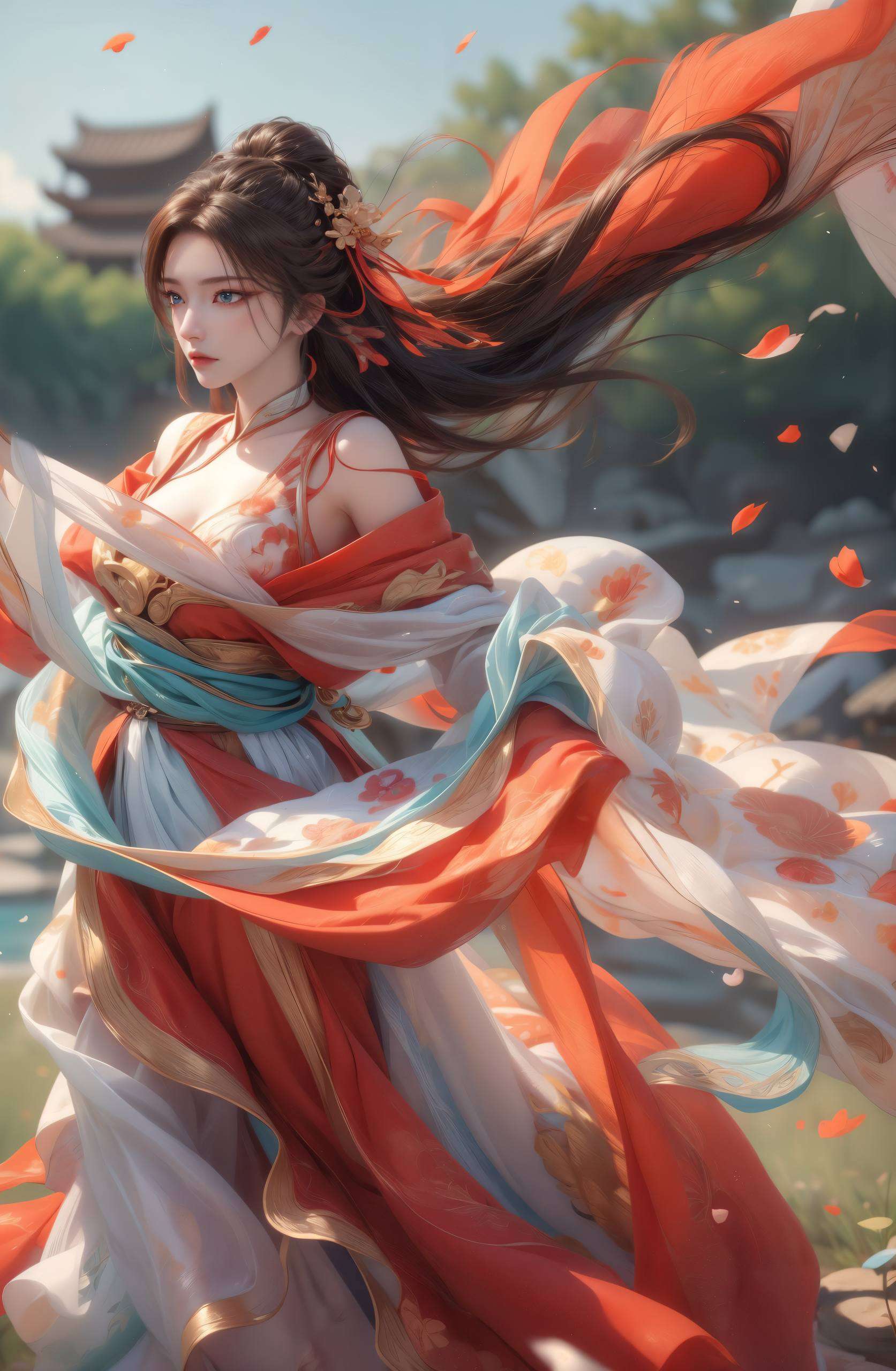 在细腻的光影交织中为平板背景注入玄幻的浪漫气息