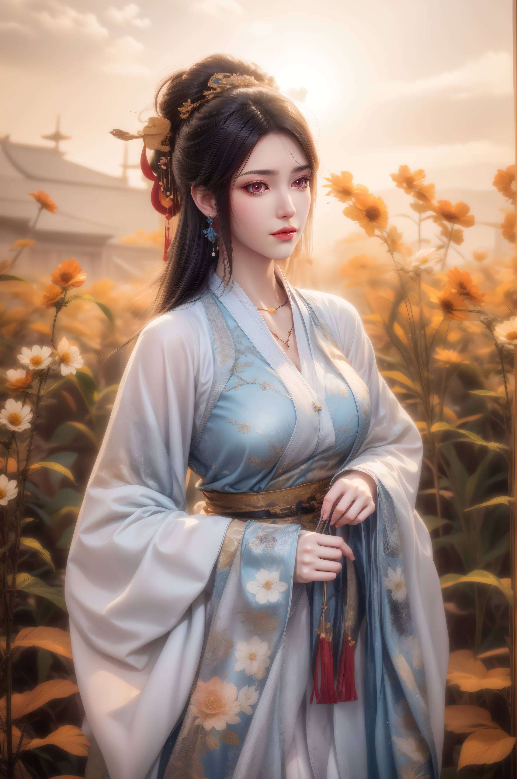 这位国漫界的女神眼神中闪烁着智慧的光芒