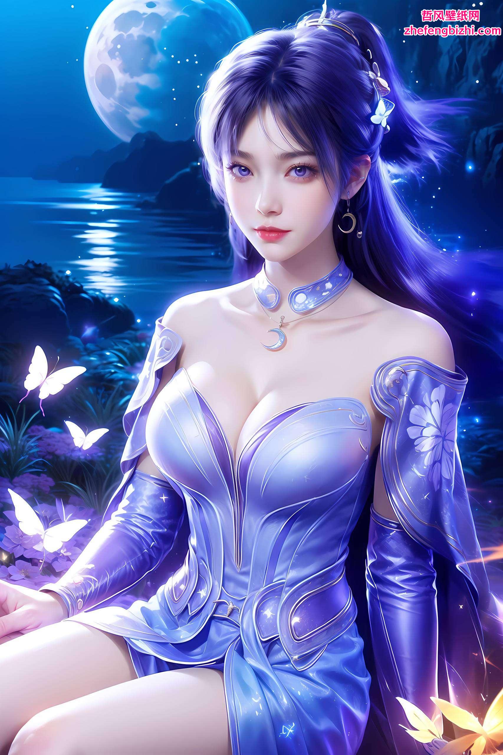 快来收藏这款姬紫月手机高清2k壁纸各位漫迷们