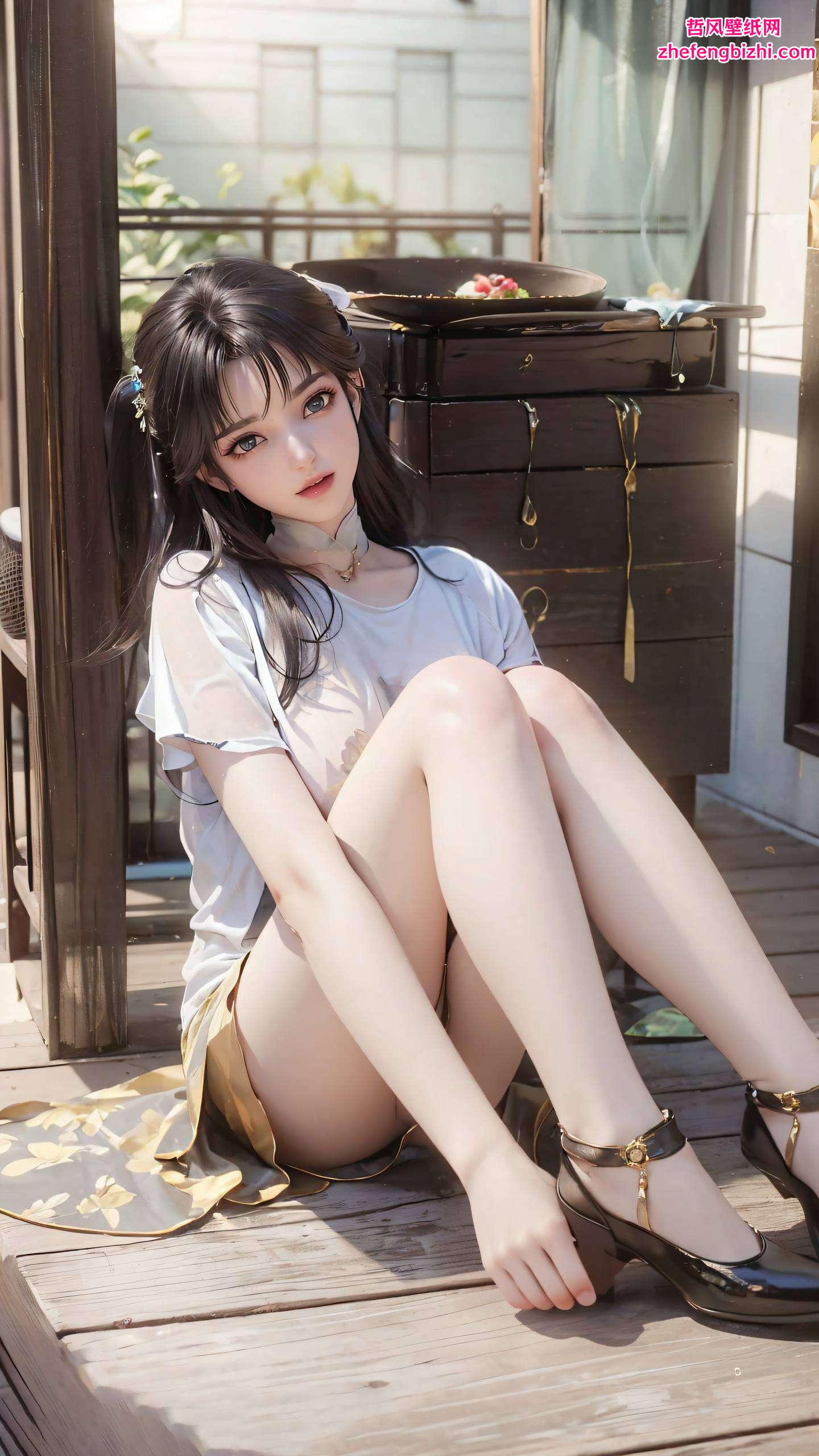 如同壁画中走出的国漫美女她身着华服