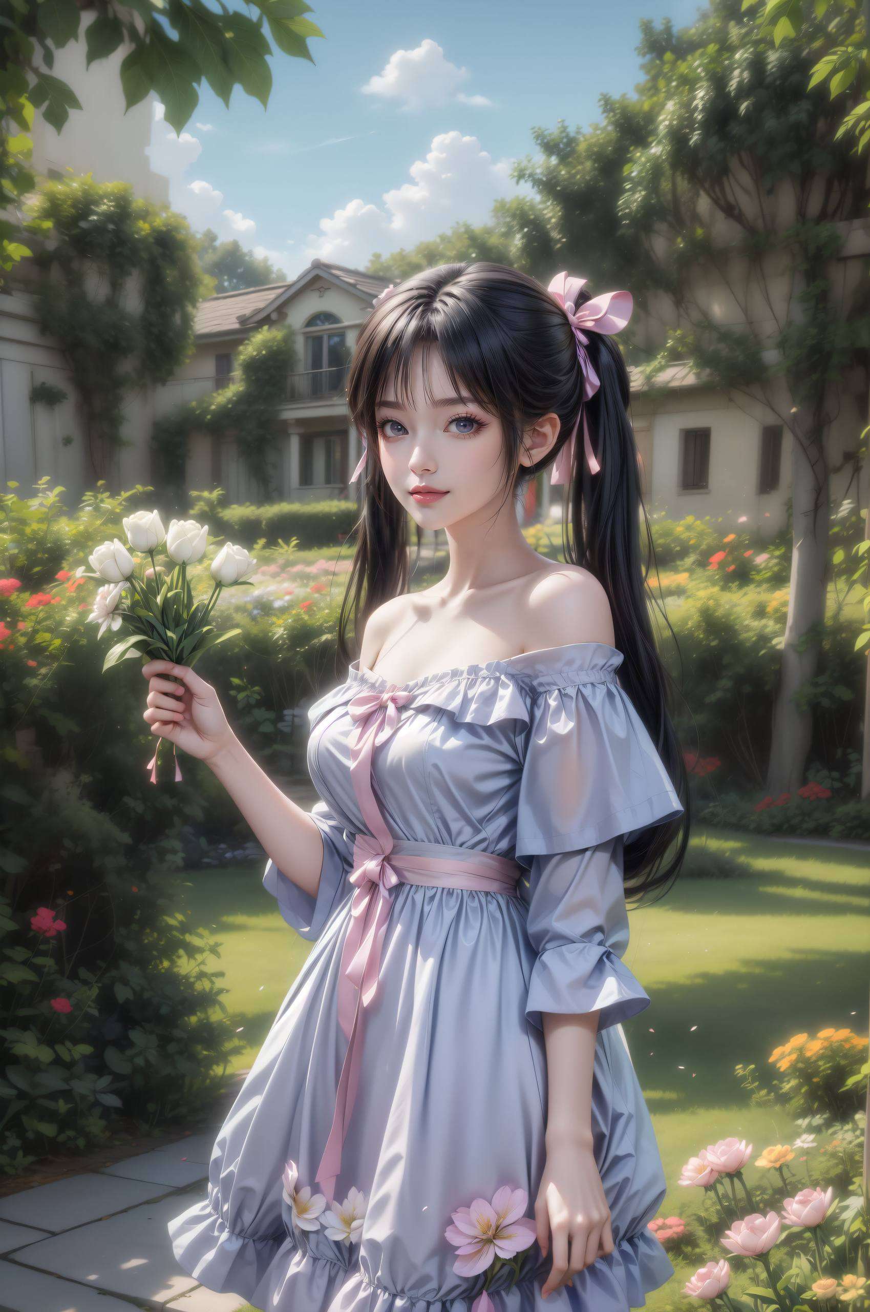国漫女神碧瑶翩翩起舞壁画中