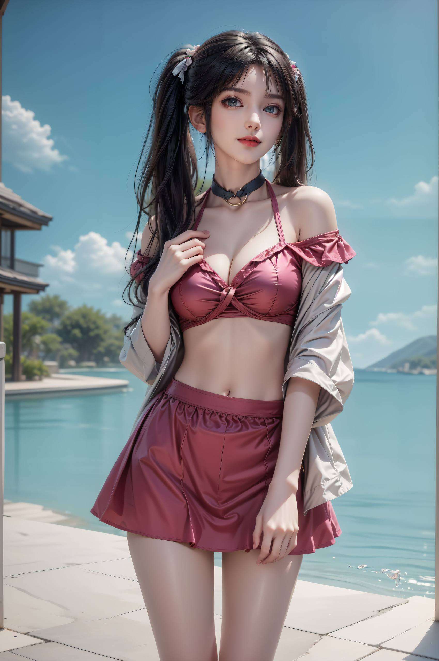 她那如梦似幻的形象如同诛仙剑谱中的仙子