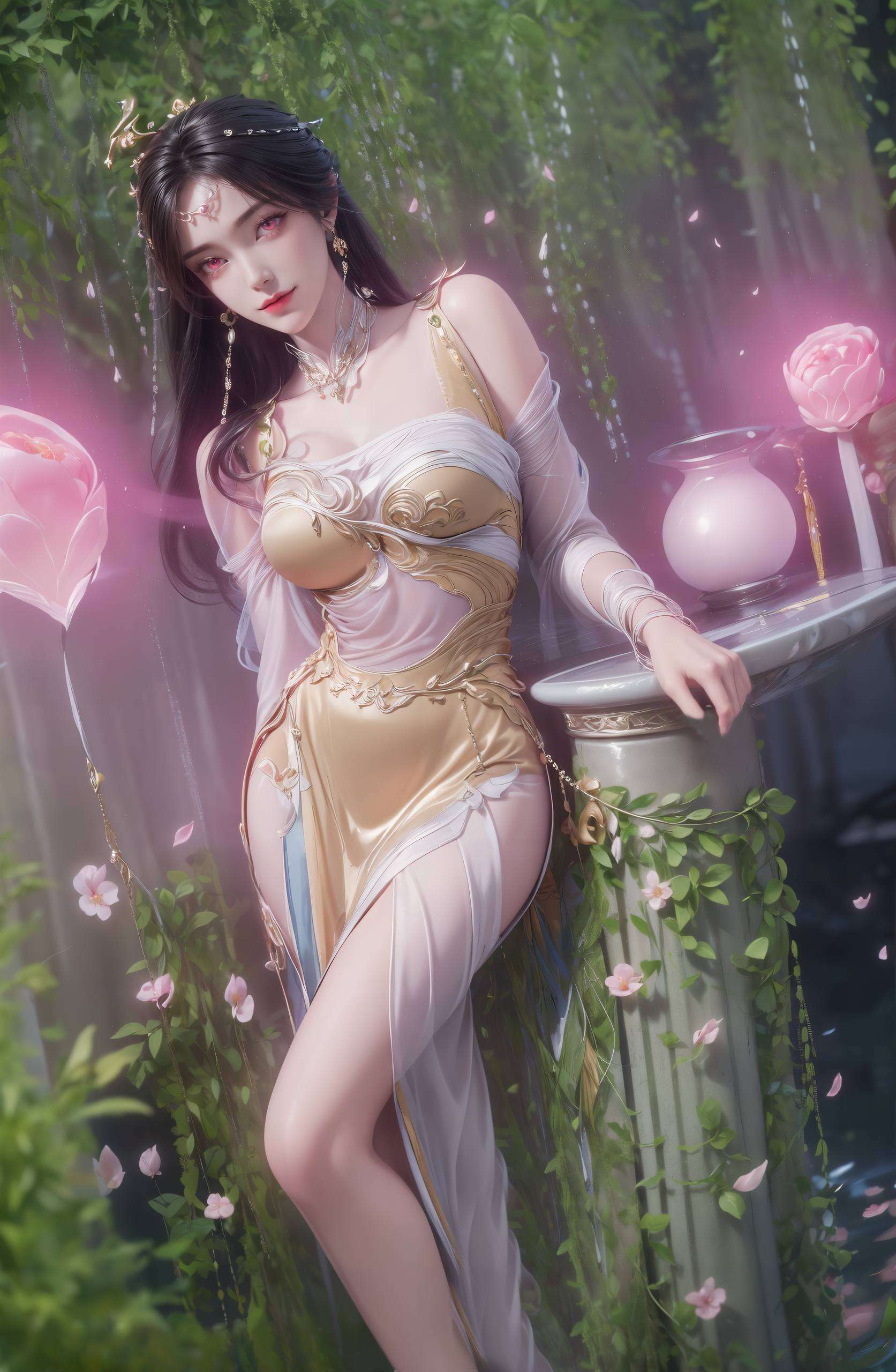 将她的美艳与玄幻元素完美融合而她的笑容