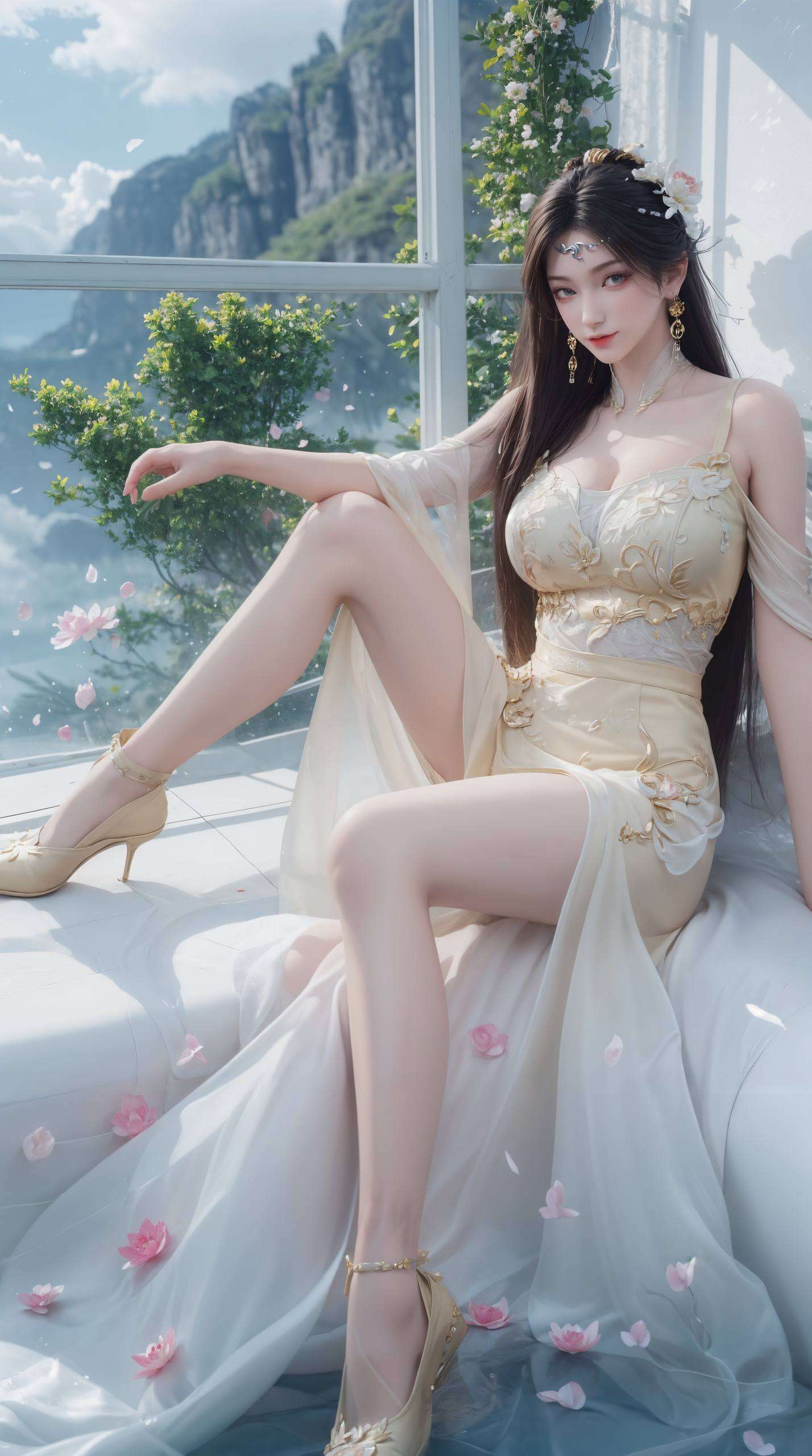 金瓶儿眼神中透露出一丝俏皮