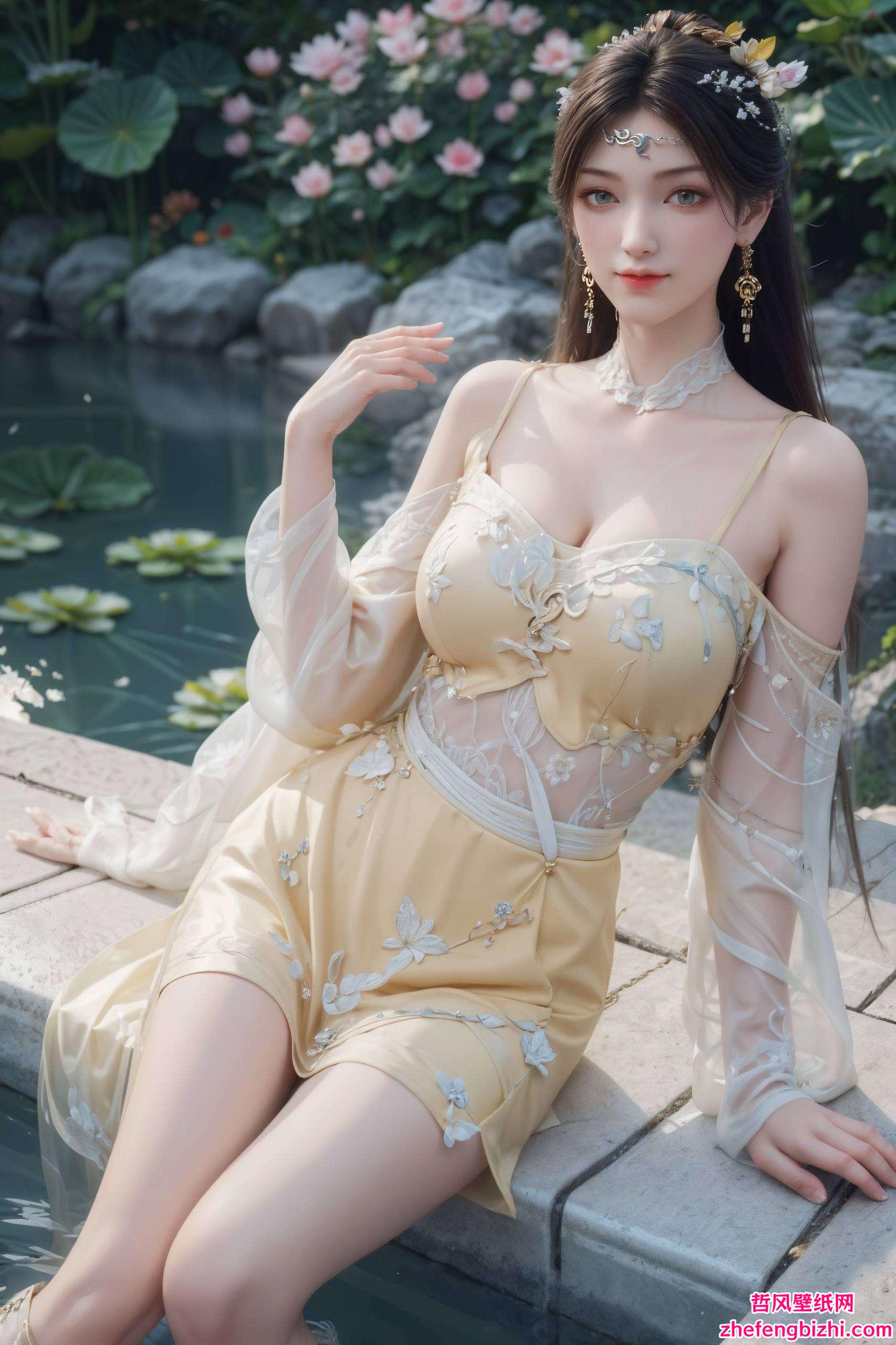 仿佛诉说着一段不为人知的仙侠传奇宛如她从画中走出