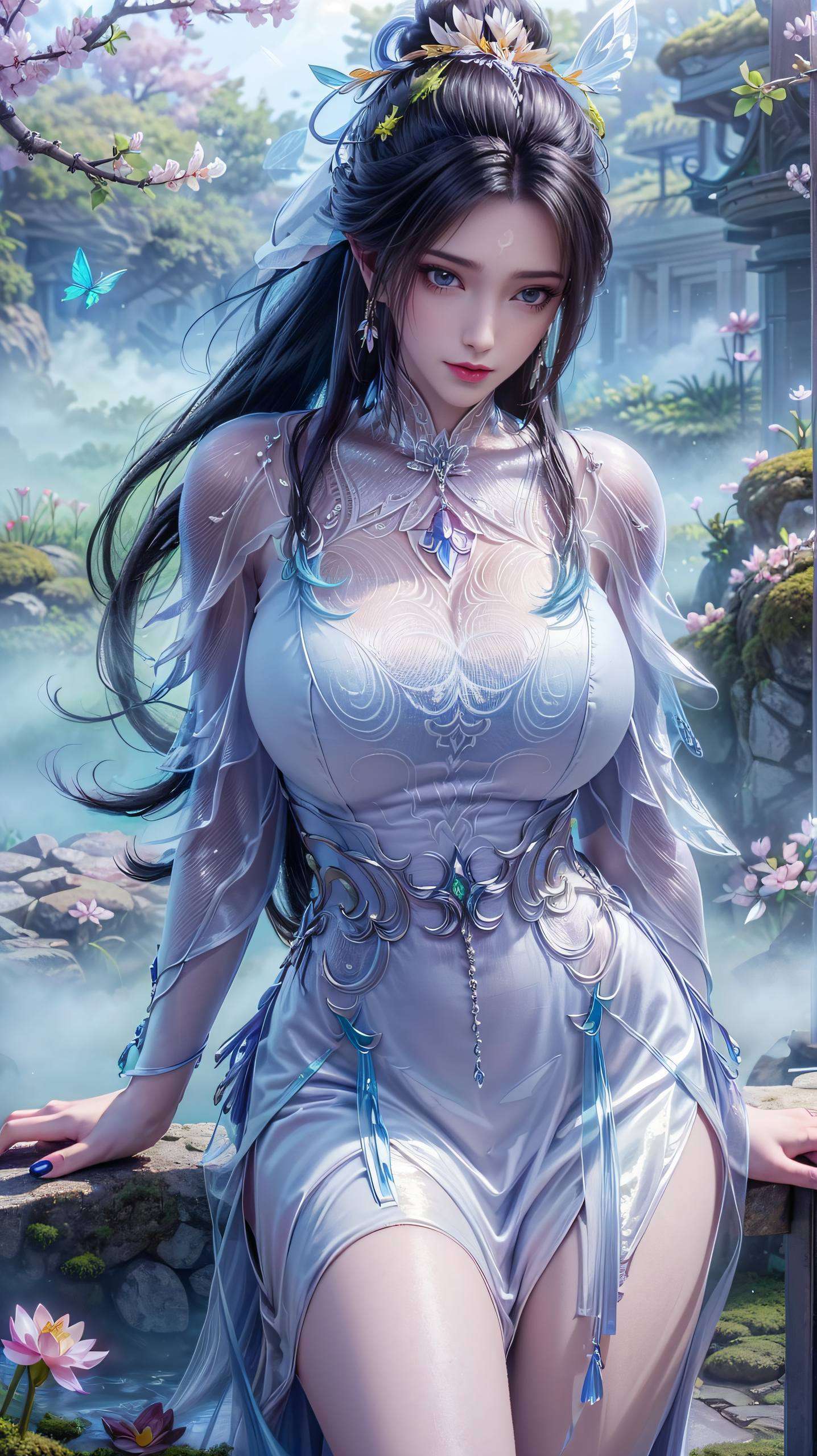 以她的冷艳与坚韧在绚烂的玄幻世界中