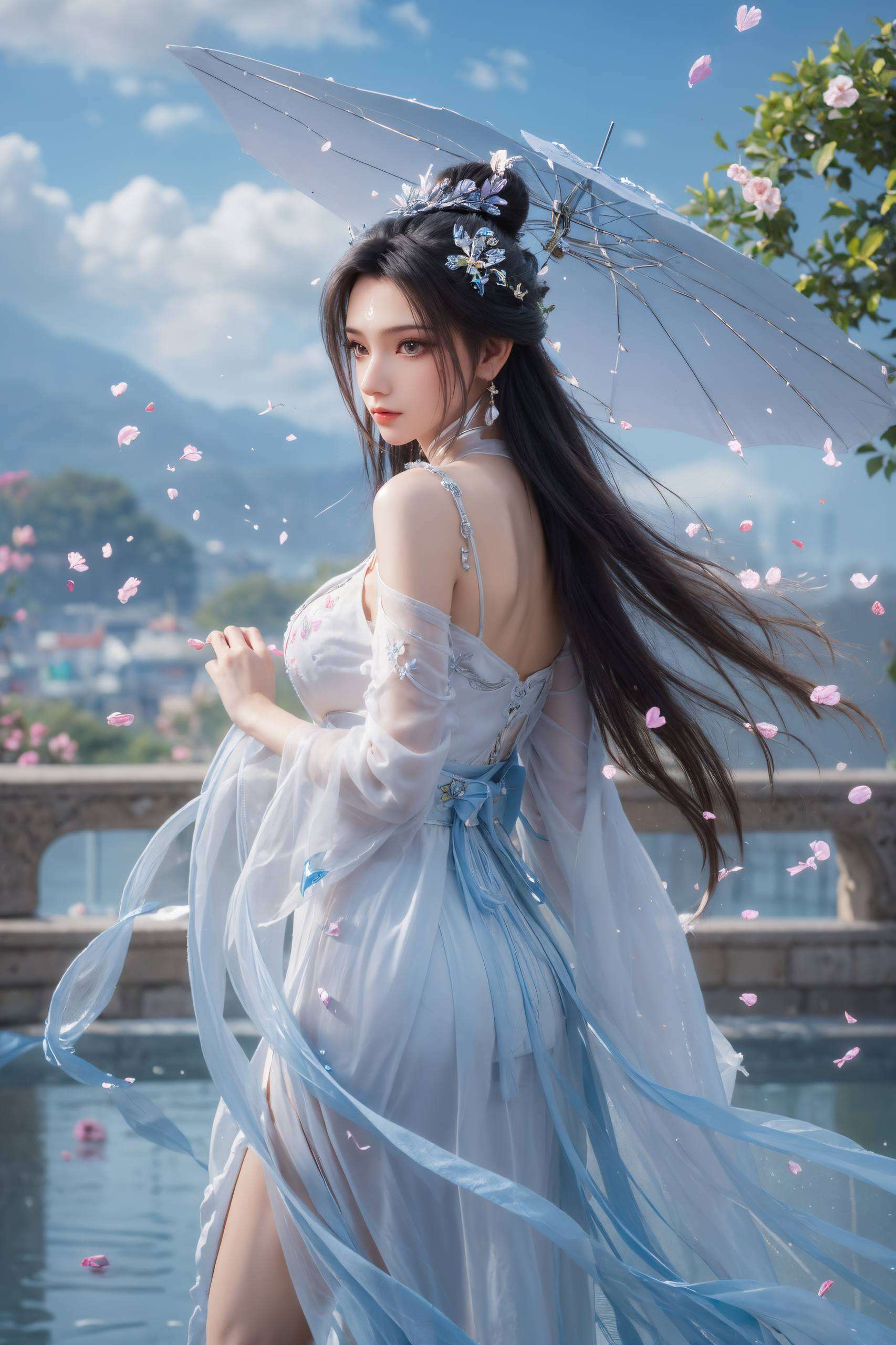 仿佛她就是那个在纷繁世间寻找真爱的国漫女神美好而又短暂