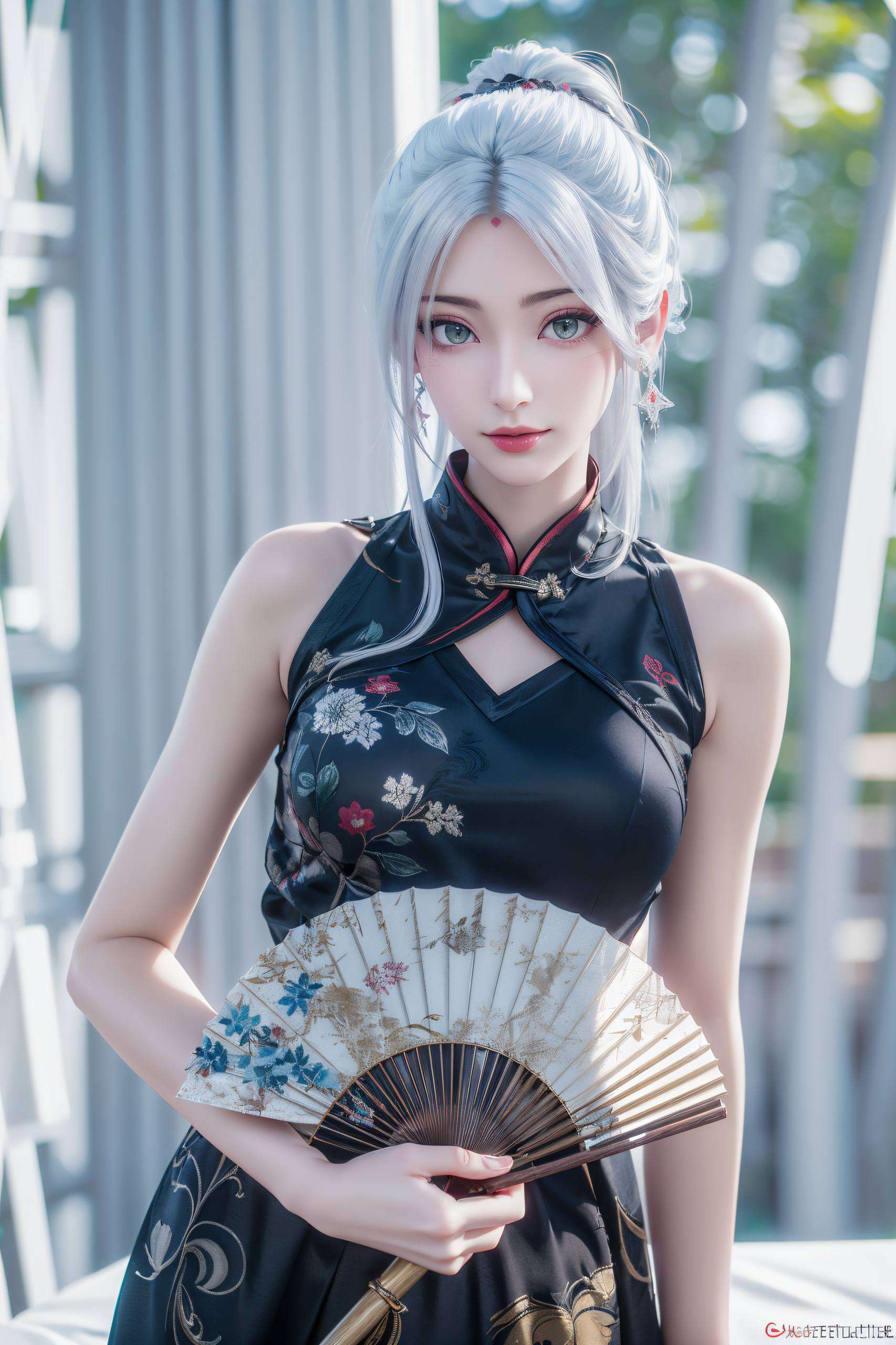 动漫美女的迷人神态小白壁纸以其独特的国漫韵味