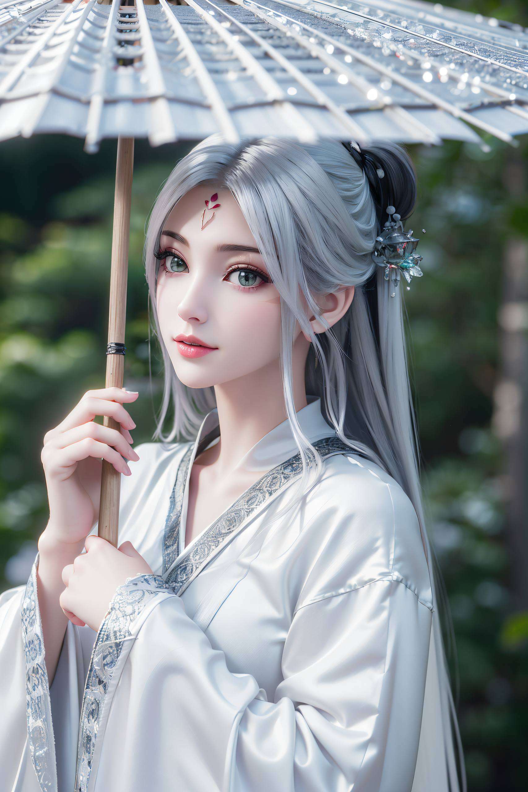 以她的灵动与娇美小白的美