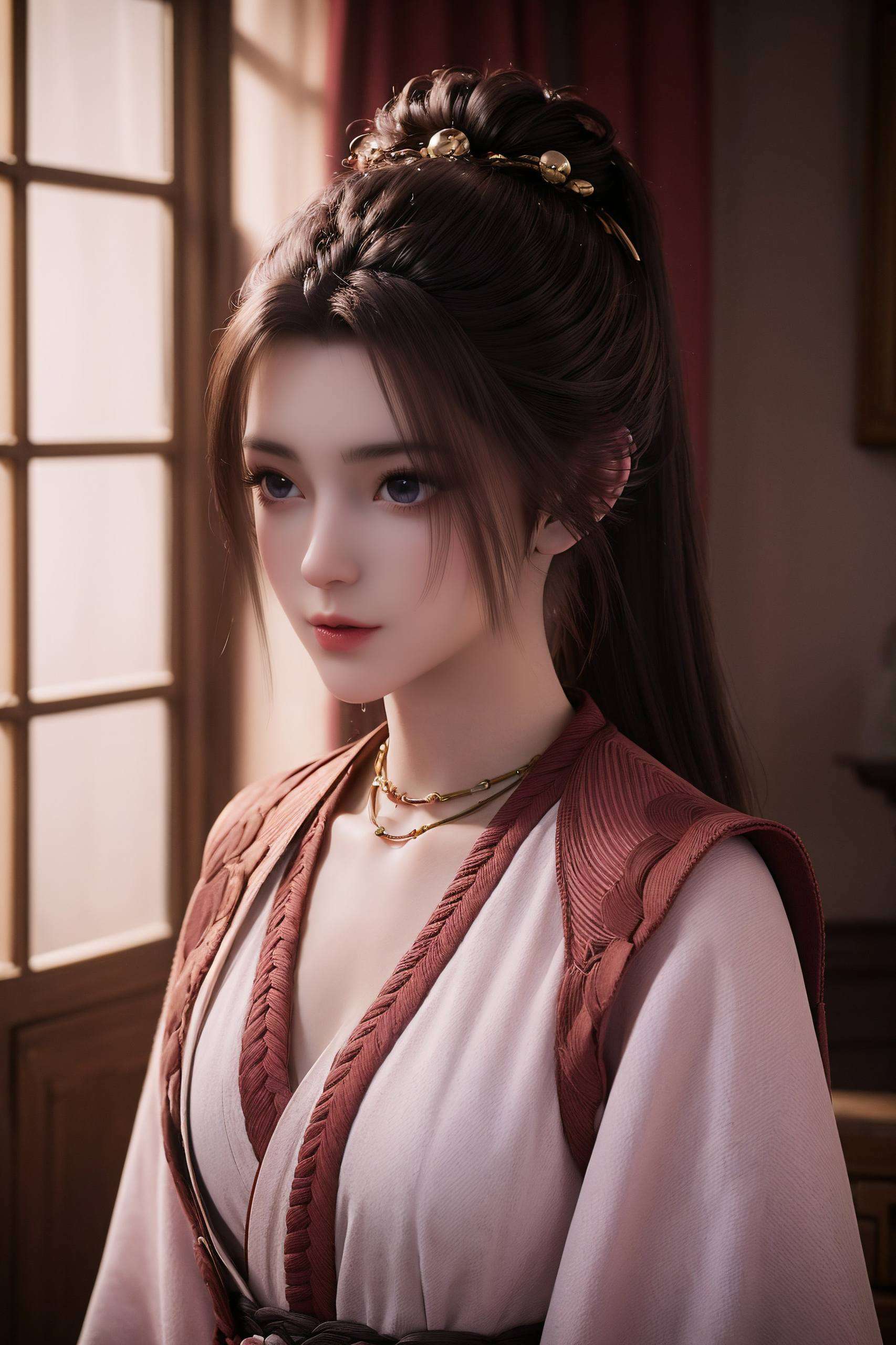 可是无数动漫迷心中的女神呢！她的眼神灵动、笑容甜美嘿